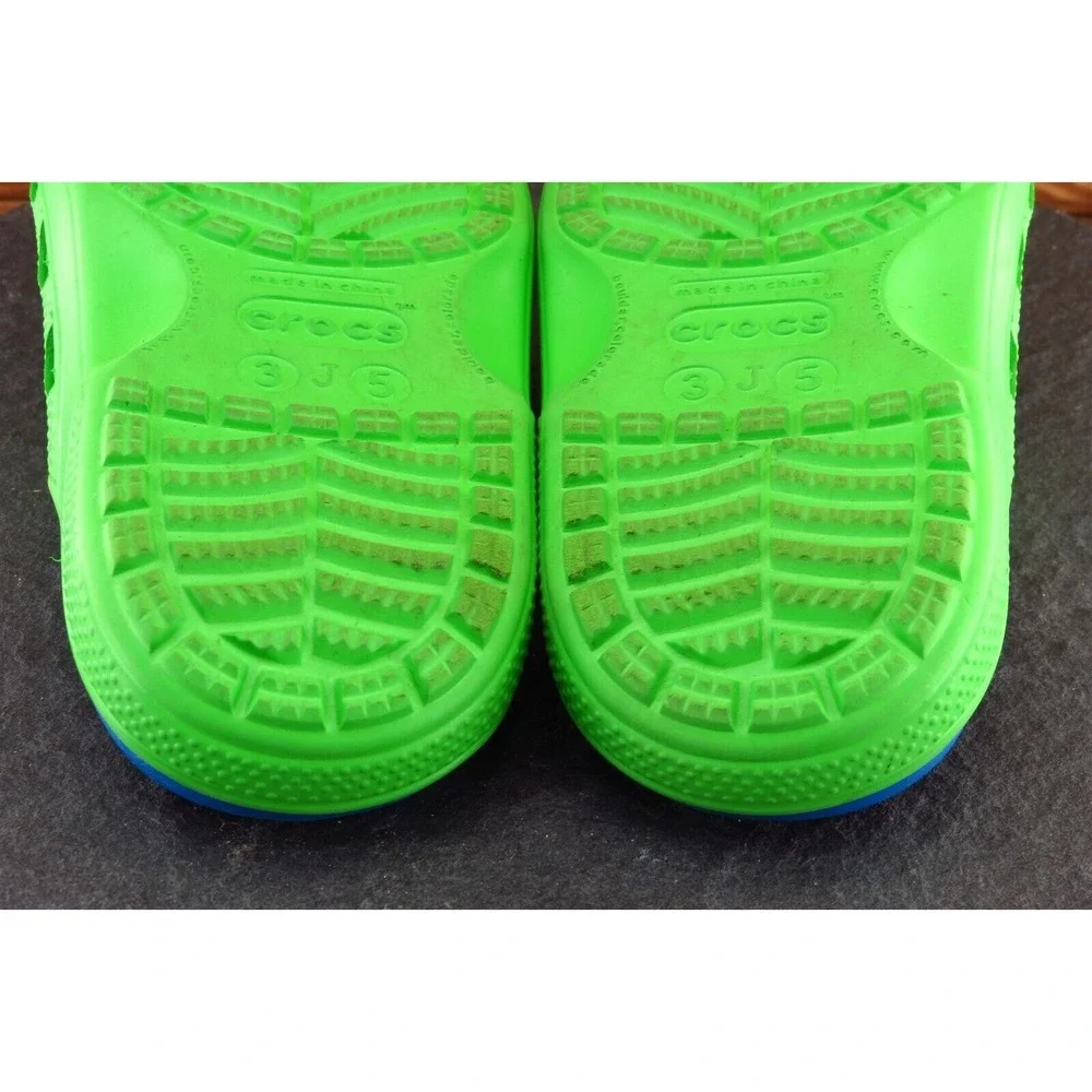 Crocs Youth Boys Shoes Sz 5 M Green Synthetic Slide‎